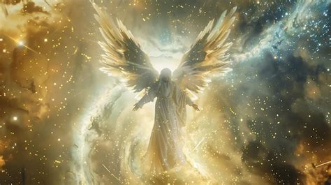 Representación de un personaje Celestial con alas