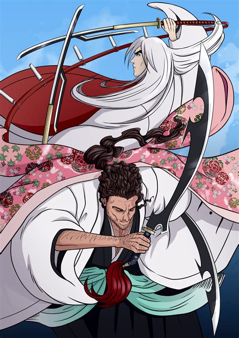 Kyōraku y Ukitake observando a los Bount