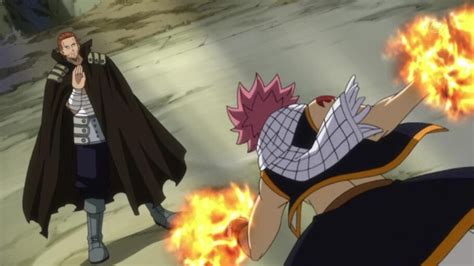 Natsu en combate contra Zero durante la misión de Nirvana