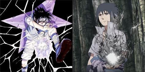 Sasuke Uchiha entrenando su Chidori Nagashi