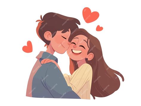 Ilustración de una pareja joven enamorada en un entorno urbano.