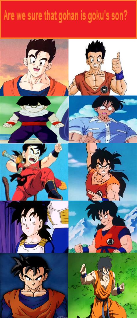 Comparación de peinados de Yamcha y Son Gohan