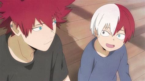 Toya Todoroki de niño con su padre Endeavor