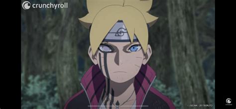 Boruto Uzumaki entrenando con el Byakugan