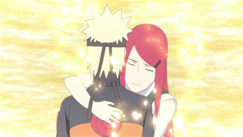 Naruto abraza a su madre Kushina