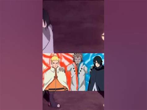 Ilustración de Naruto y Sasuke recibiendo el poder de Hagoromo
