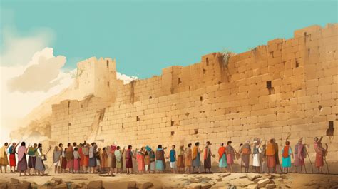 Ilustración de los muros de la ciudad y los Titanes