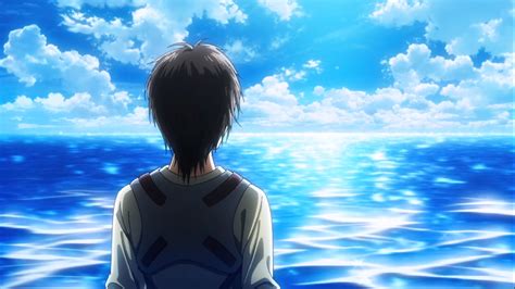 Eren Jaeger observando el mar