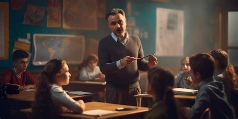 El profesor Evan Márquez interactuando con sus alumnos en un aula