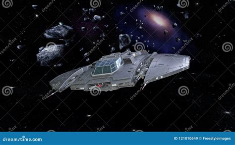 Nave espacial en el espacio profundo