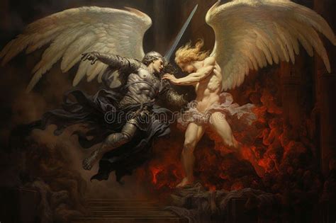 Ilustración de un héroe luchando contra demonios en un entorno oscuro