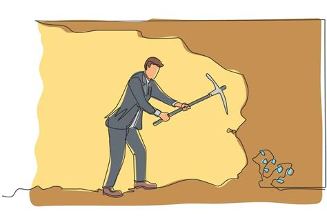 Ilustración de un minero excavando bajo un muro