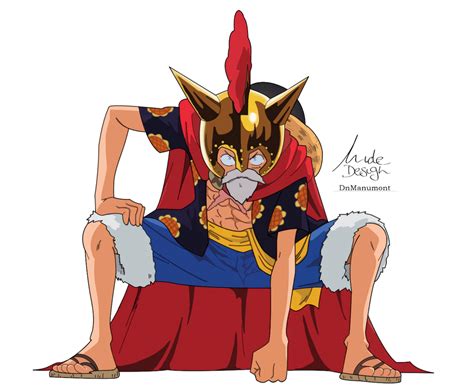 Ilustración de Luffy participando en el Coliseo Corrida