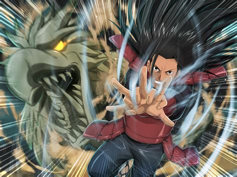 Hashirama Senju usando su Mokuton