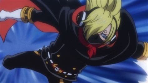 Sanji con su traje elegante y su característica patada.