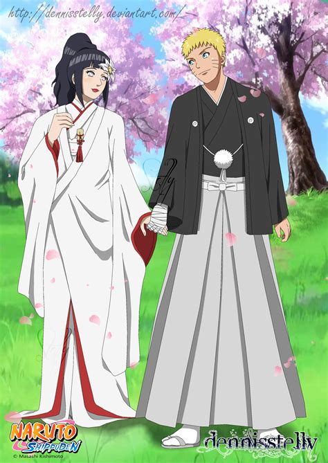 Naruto y Hinata celebrando su boda