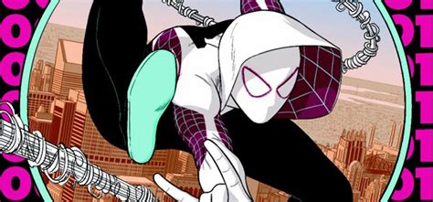 Gwen Stacy siendo picada por una araña radiactiva