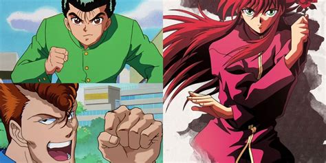 El equipo de Yusuke: Kuwabara, Kurama y Hiei