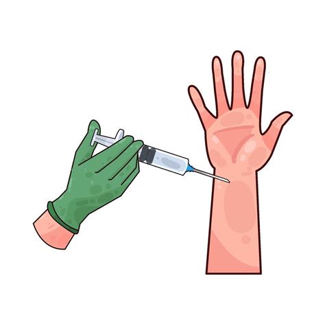 Ilustración del suero de titán siendo inyectado