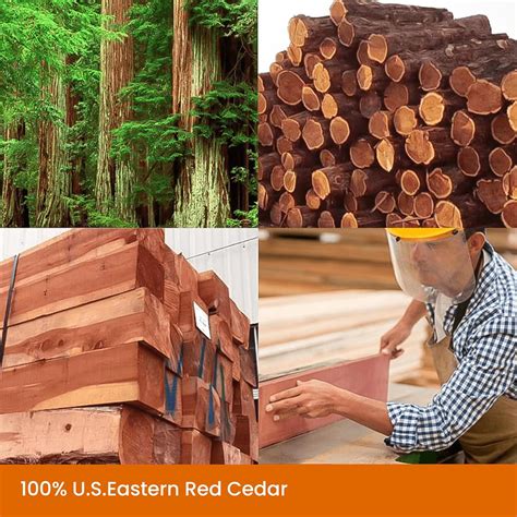 Bloques de madera de cedro formando la estructura de una casa