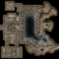 Mapa de una mazmorra generada proceduralmente