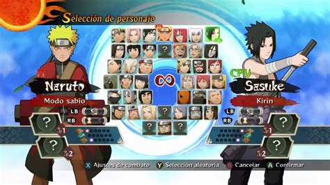 Lista de personajes jugables en Naruto Shippuden Ultimate Ninja Storm 2