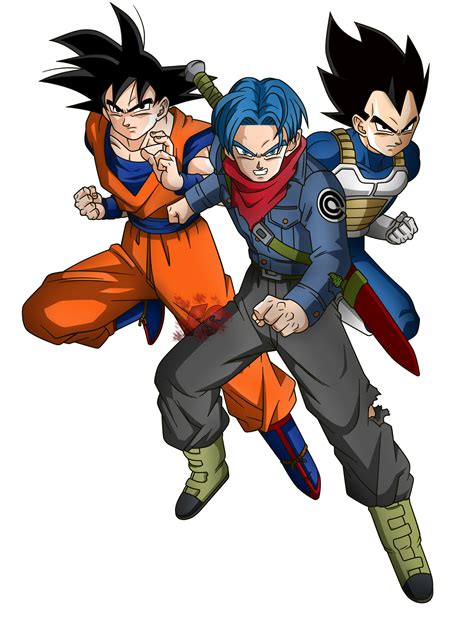 Cartas de Son Goku, Vegeta y Trunks de Dragon Ball