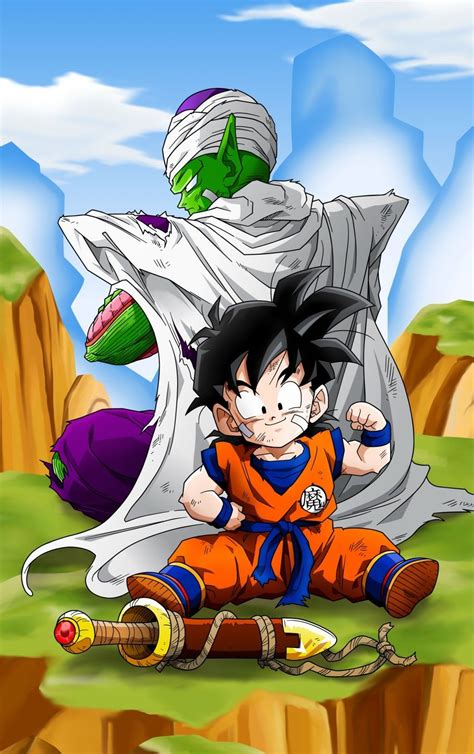 Goku entrenando con Piccolo