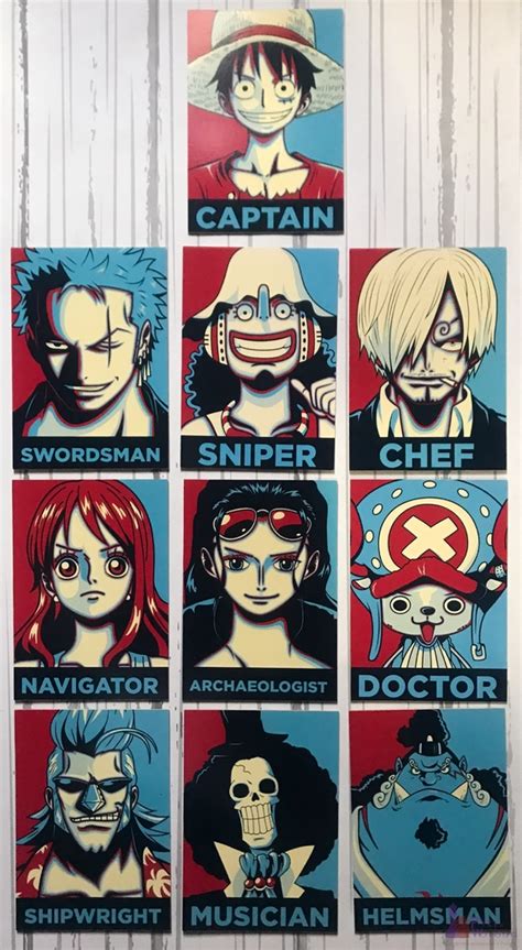 Ilustración de la tripulación del Sombrero de Paja al completo