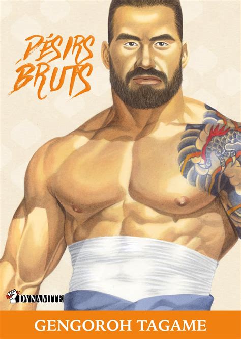 Ilustración de personajes masculinos fornidos al estilo de Gengoroh Tagame