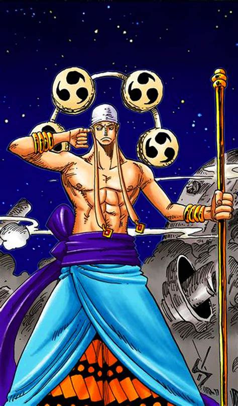 Ilustración de Enel, antagonista de Skypiea