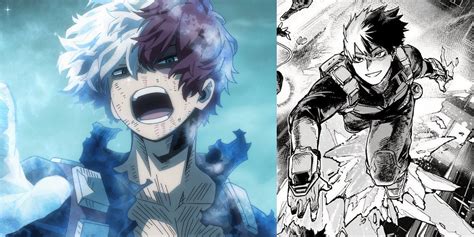 Ilustración de la infancia de Shoto Todoroki, mostrando el contraste entre su entrenamiento y la interacción con sus hermanos.