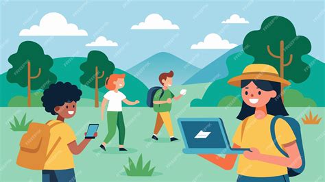 Estudiantes preparándose para una excursión