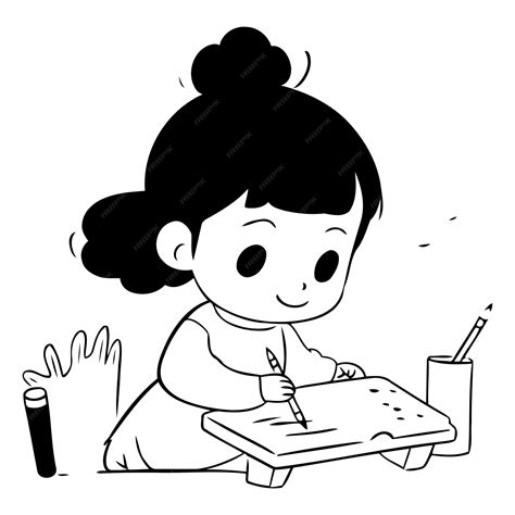 Ilustración de Sai dibujando con tinta