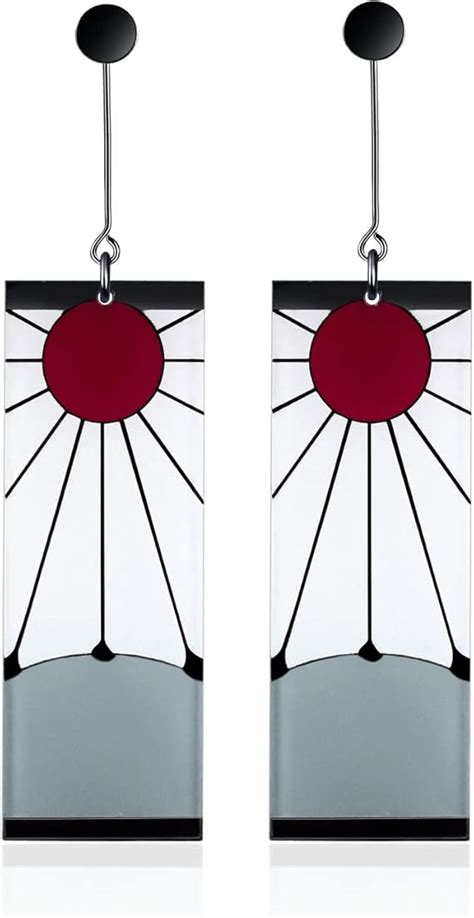 Diseño de los pendientes Hanafuda de Tanjiro
