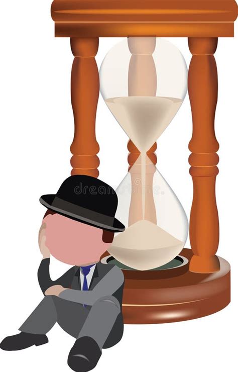 Ilustración de un personaje joven con un reloj de arena o un temporizador