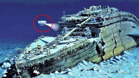 Fotografía de los restos del RMS Titanic en el fondo del océano