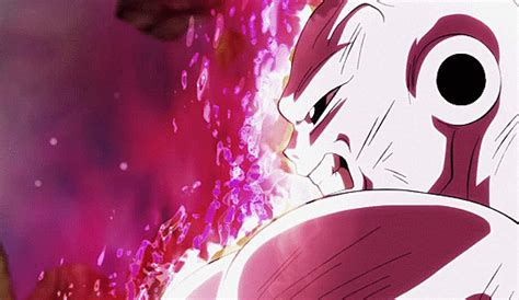 Jiren lanzando un ataque poderoso