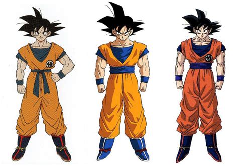 Comparativa de diseños de Goku