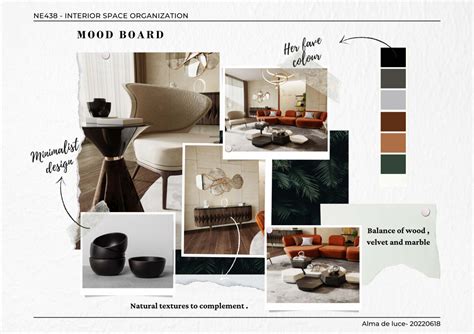 Ejemplo de un mood board como cabecera de blog