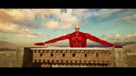 El Titán Colosal asomándose por encima de una muralla