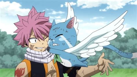 Portada del episodio 122 de Fairy Tail con Natsu, Happy y Gemini