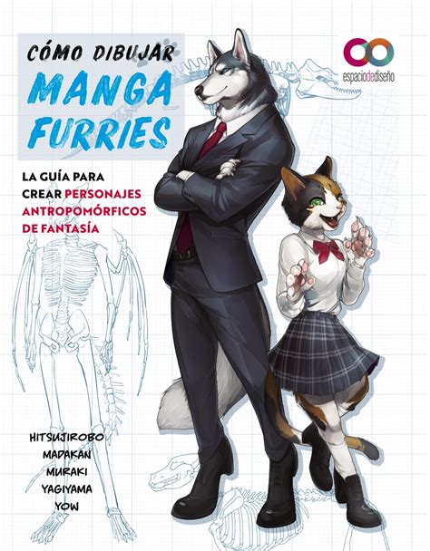Personajes de anime estilo furry con forma de dragón y conejo interactuando.