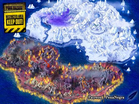 Mapa de Punk Hazard con ubicaciones clave de la batalla