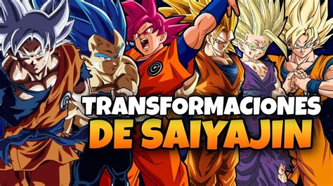 Infografía de las transformaciones Saiyajin