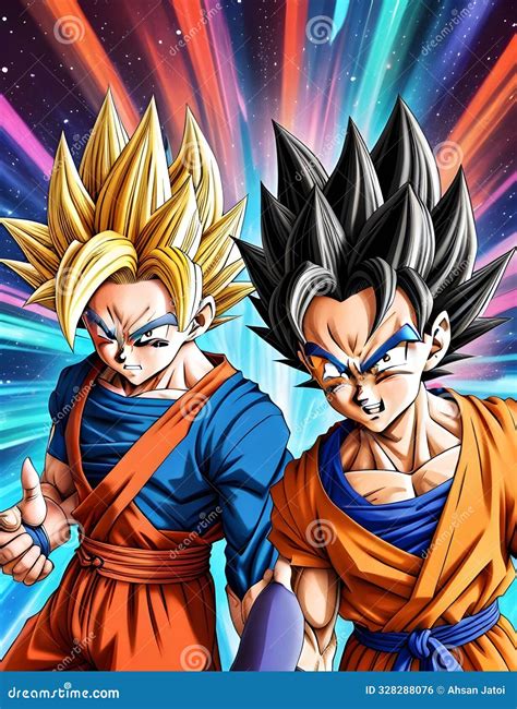 Ilustración de Goku con aura dorada