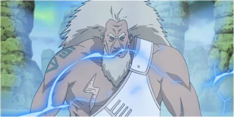 El Tercer Raikage con su armadura de rayo