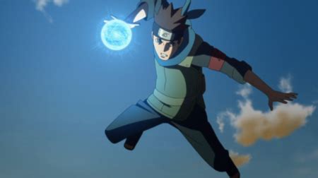 Konohamaru utilizando Rasengan