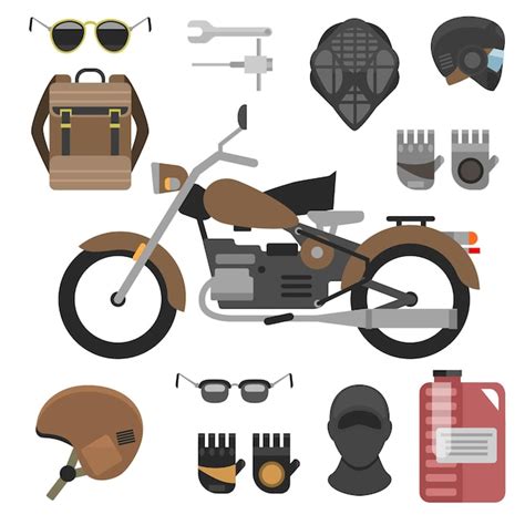 Conjunto de accesorios para motocicleta: guantes, gafas, soporte