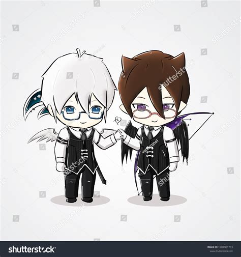 Ilustración de personajes de Yaoi